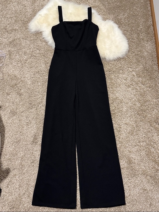 Crystal Sky Pants - NWOT Crystal Sky Women’s Black Wide-Leg Square-Neck Jumpsuit Size S
